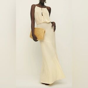 Reformation Lupe Knit Cream Dress